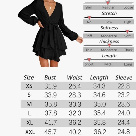 Womens Fit & Flare Boho Long Sleeve Mini Dress in Olive Green Size M - Picture 12 of 12